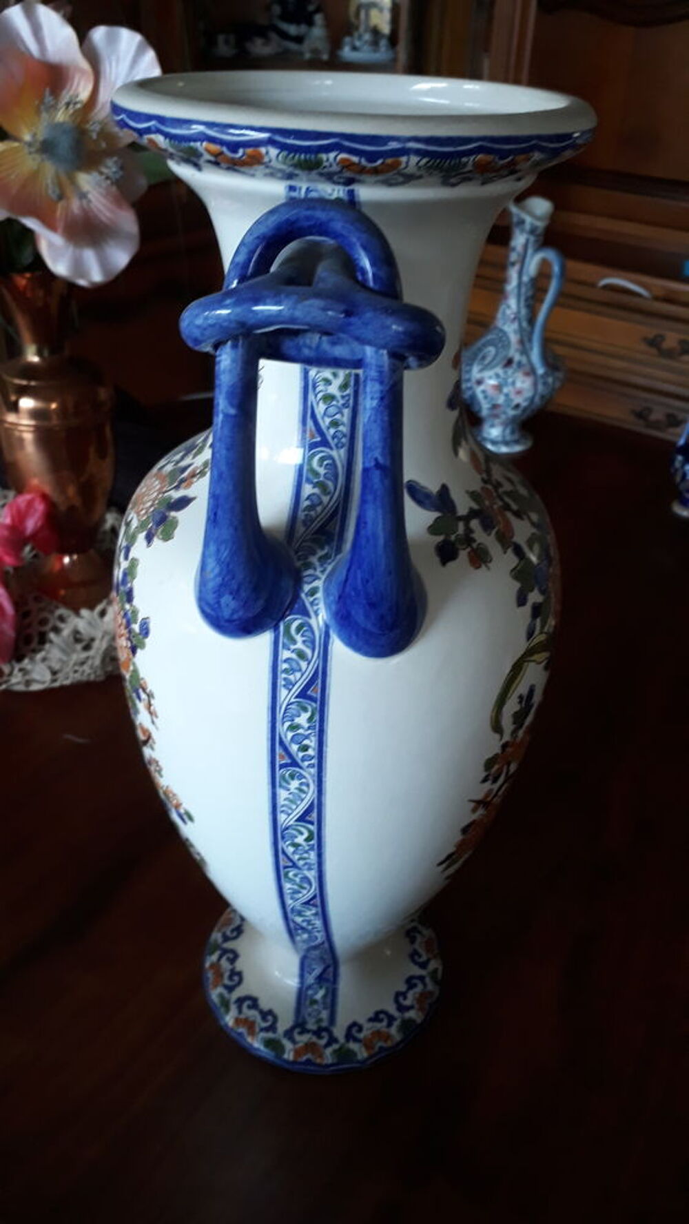 Cruche et cache-pot faiencerie de Gien D�coration