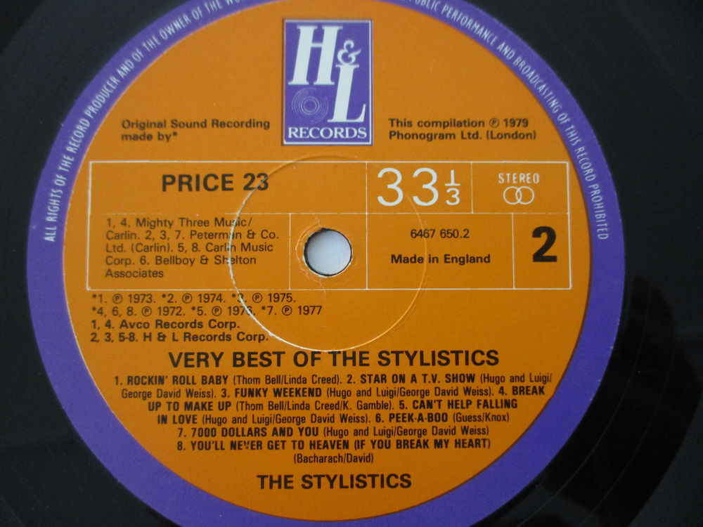 THE STYLISTICS 33 TOURS MOTOWN SOUL FUNK CD et vinyles