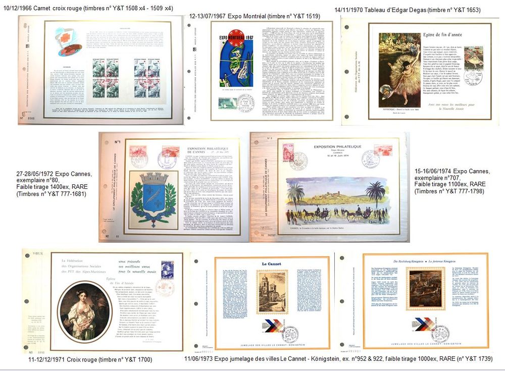 Feuillet artistique philat&eacute;lique de France, au choix 