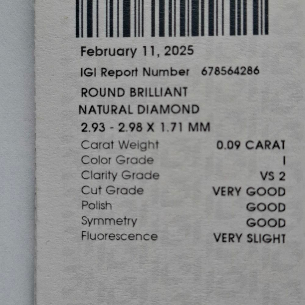 Lot 2 petite Diamant avec certificat 