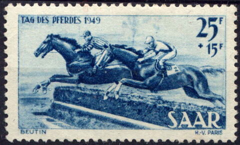 Timbres EUROPE-FRANCE-SARRE 1949 YT 254 7 Lyon 5 (69)