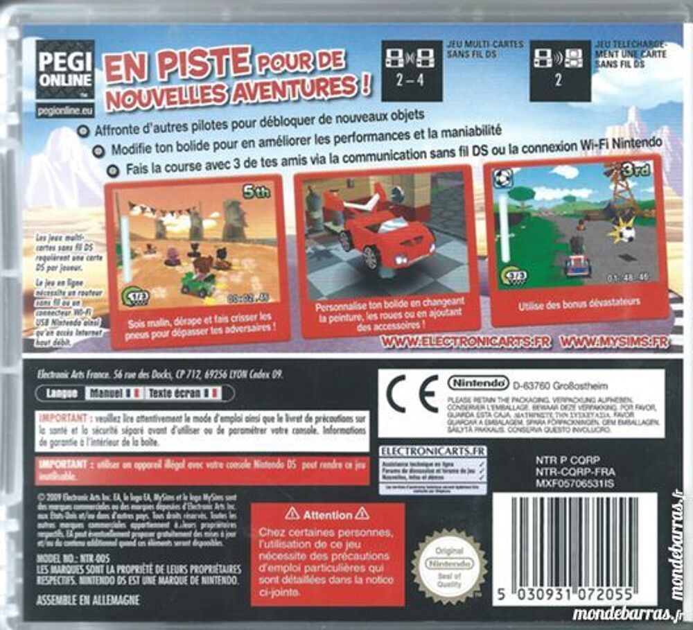 Jen Nintendo DS "My Sims Racing" (26) Consoles et jeux vidéos