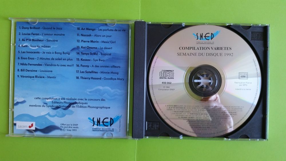 S&Eacute;LECTION VARI&Eacute;T&Eacute;S 92 * CD CD et vinyles