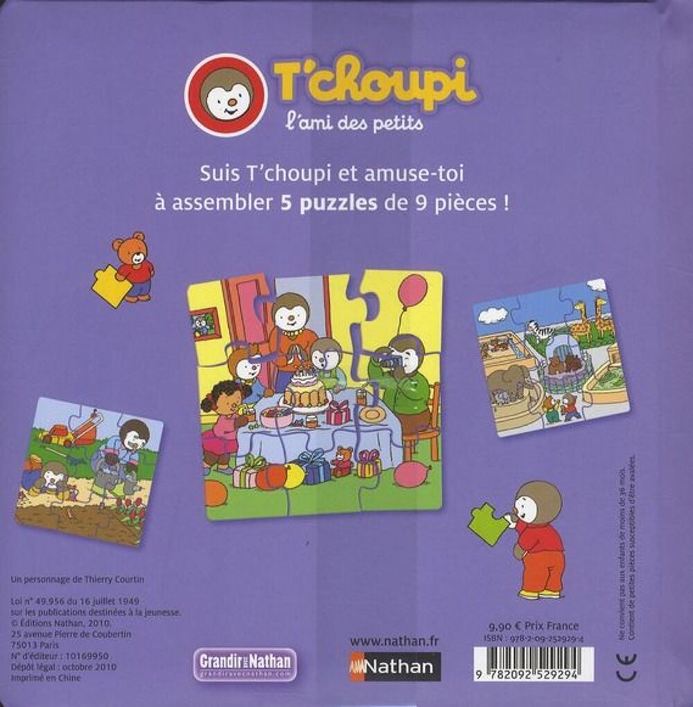 Le livre-puzzle de T'choupi Livres et BD