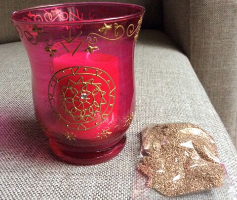 Photophore rose&or + bougie parfumée + sable - NEUF 5 Paris 17 (75)