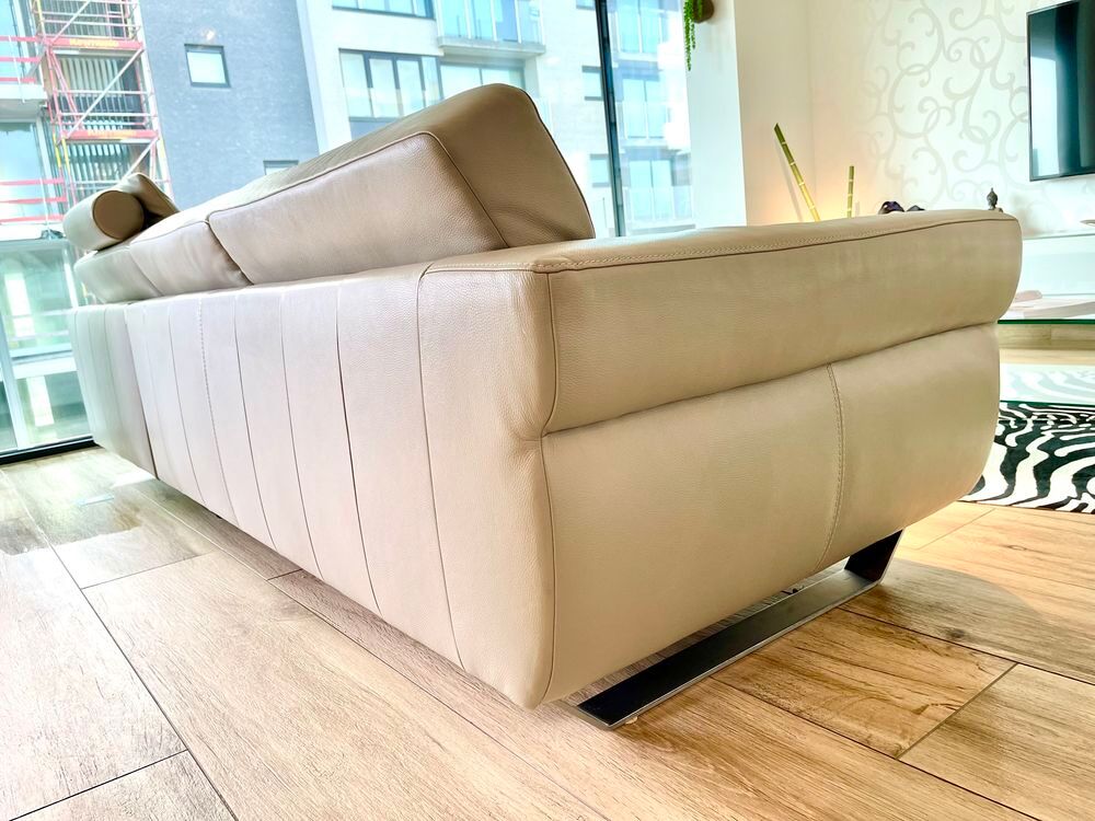 Salon d'angle en cuir haut de gamme Meubles