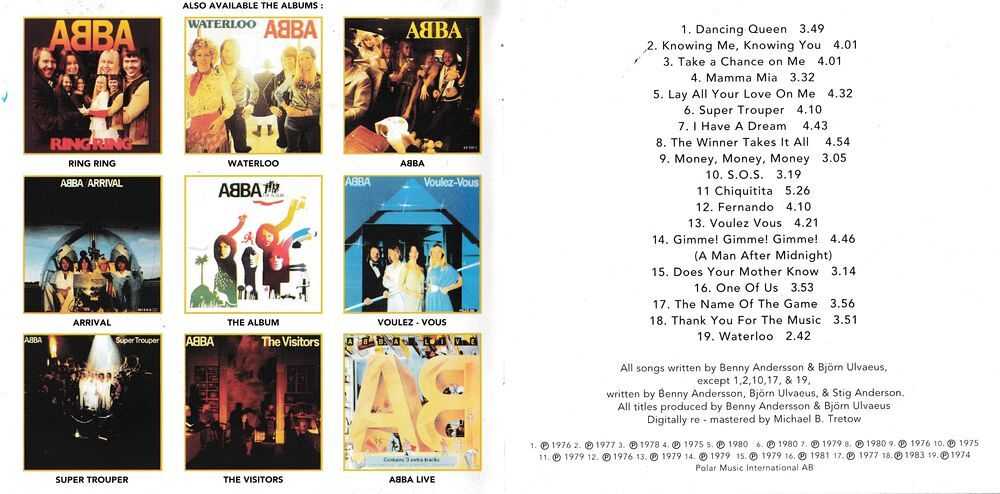 CD ABBA Gold - Greatest Hits CD et vinyles