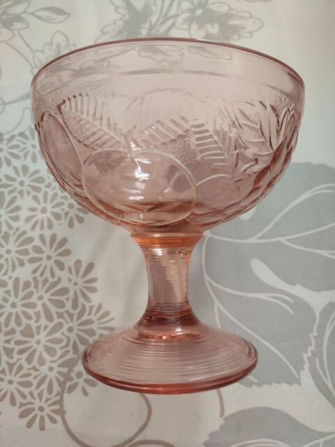 6 coupes  glaces en verre pais 8 Frans (01)