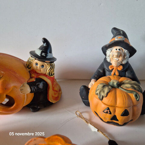 Lot de décoration Halloween de potirons, fantômes et de sorc 30 Aubusson (23)