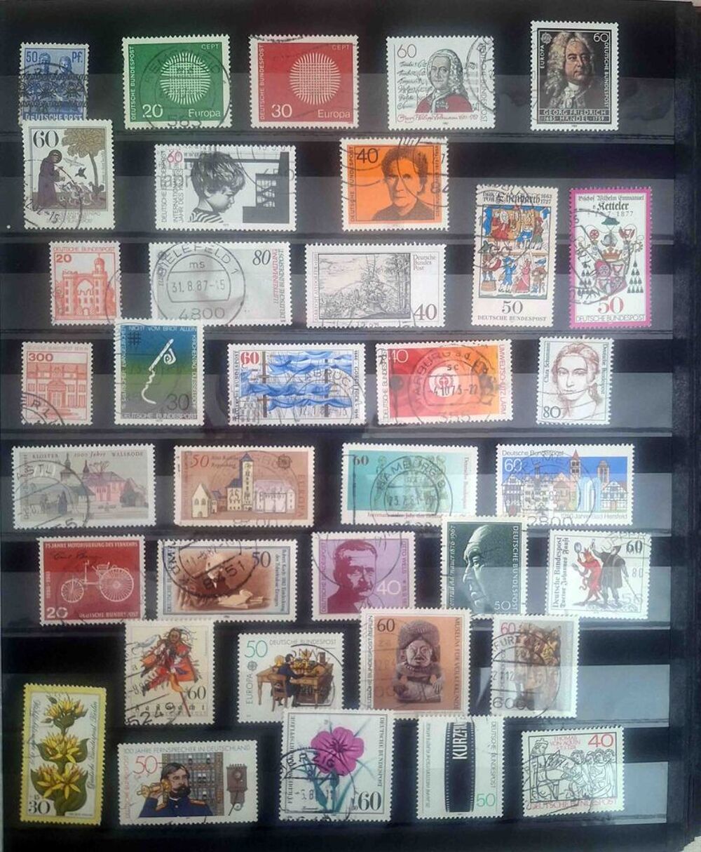 S&eacute;rie de timbres de collection d'Allemagne 2 
