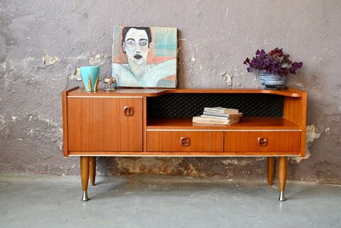 Enfilade vintage scandinave meuble bas t�l� tv hifi 460 Wintzenheim (68)