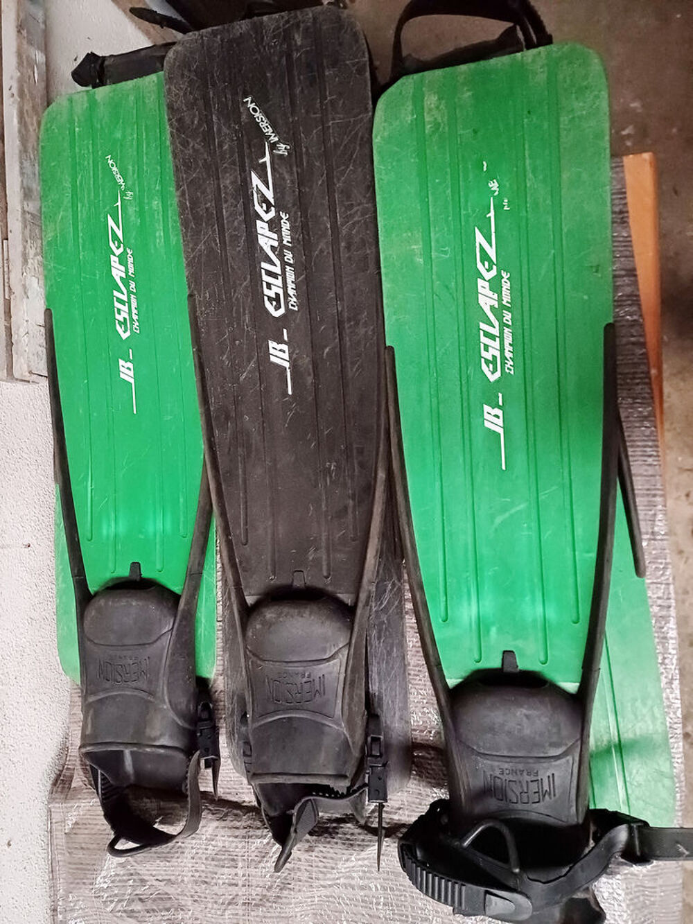 3 paires de JB ESCLAPEZ palmes r&eacute;glables longues Sports