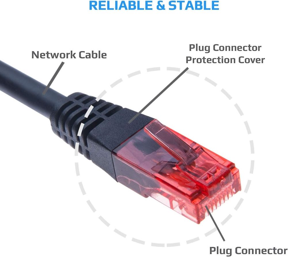 R&eacute;seau Ethernet RJ45 Cat5E UTP Patch 26AWG c&acirc;ble Cordon 1 m Matériel informatique