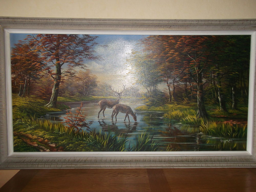 tableau sign&eacute; Seyrac, tr&egrave;s bonne &eacute;tat 112x67cm Décoration