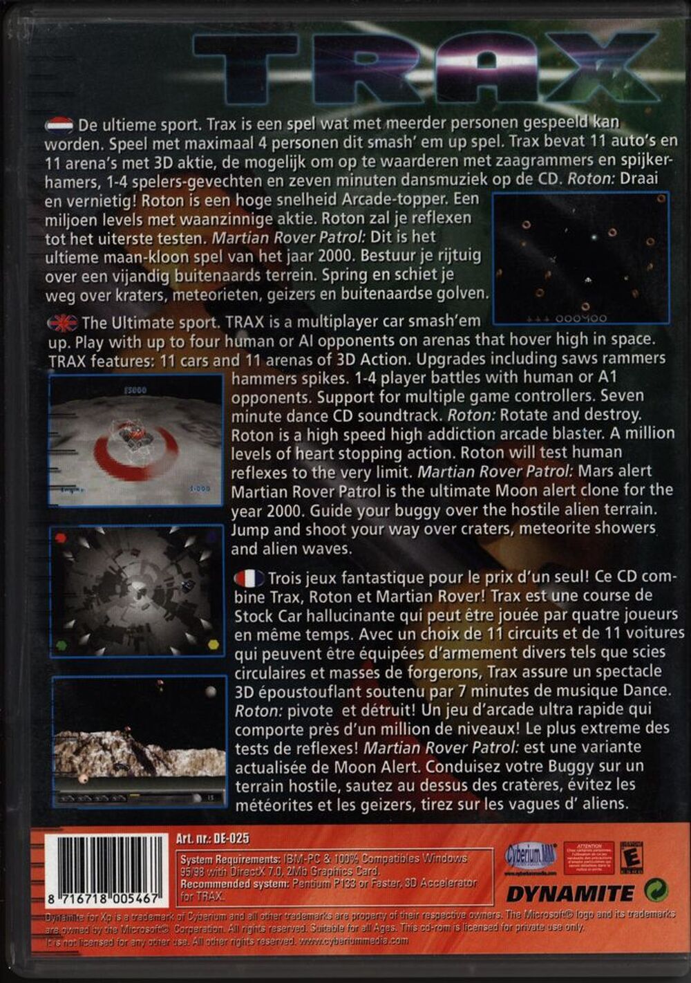 Dynamite - 3 jeux pour le prix d'un ? pour PC
Consoles et jeux vidéos