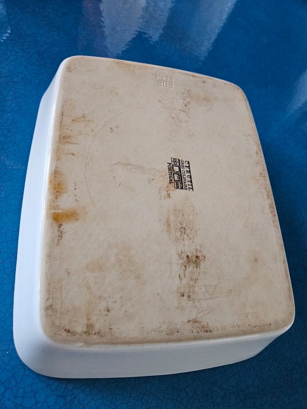 Grand plat en gr&egrave;s 34x27 cm Cuisine