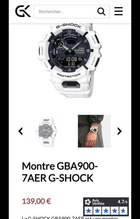 Montre G-SHOCK GBA9007AER Grenoble (38)