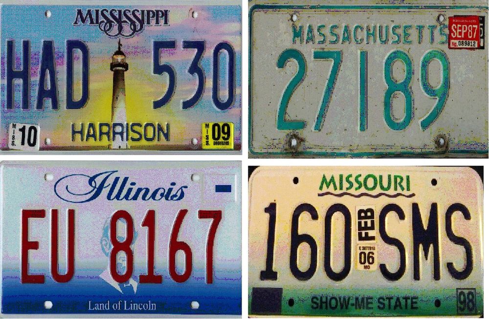 Plaque immatriculation USA license plate lot 