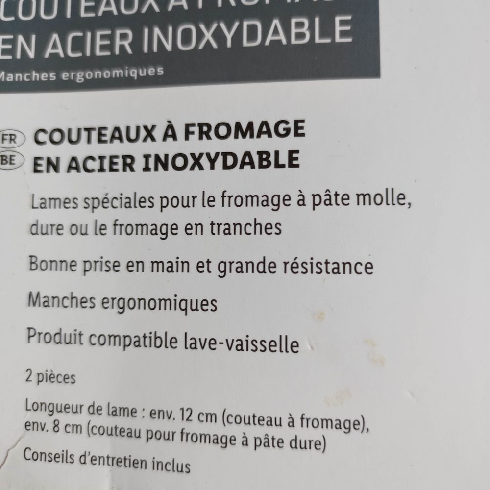 2 COUTEAUX SPECIAL FROMAGE Cuisine