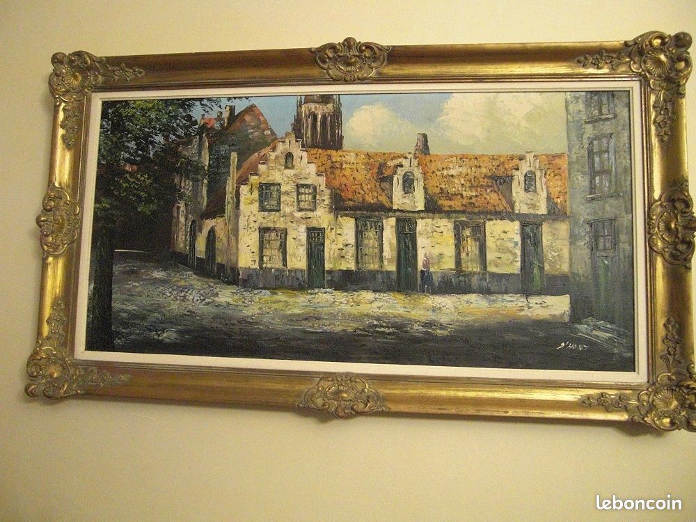 Superbe tableau du peintre D'Hont " La Ferme " 