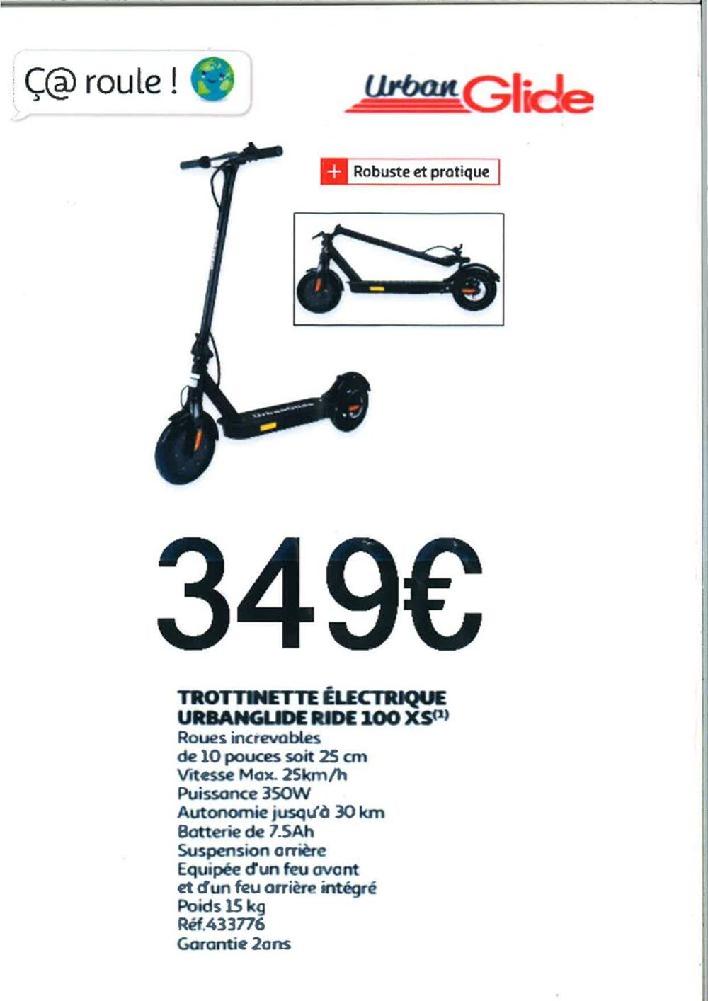 TROTINETTES electriques adulte a auchan neuve dansoncarton Vélos