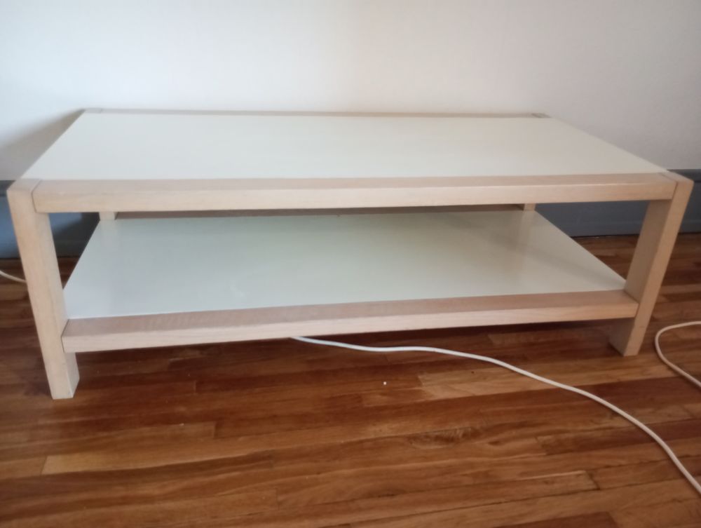 Grande table basse 120x60 cm double plateau avec rangement Meubles