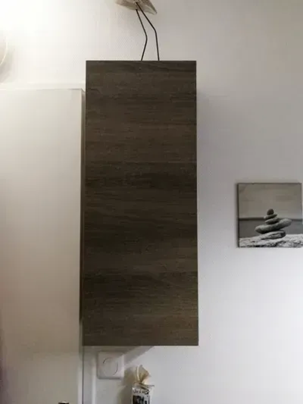 Deux petites colonnes en bois salle de bain Meubles