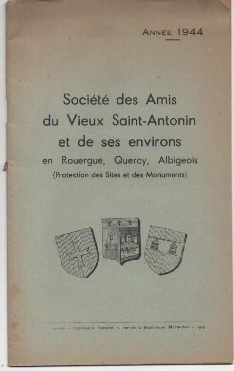 : Socit des amis du vieux Saint-Antonin... (1944) 15 Montauban (82)