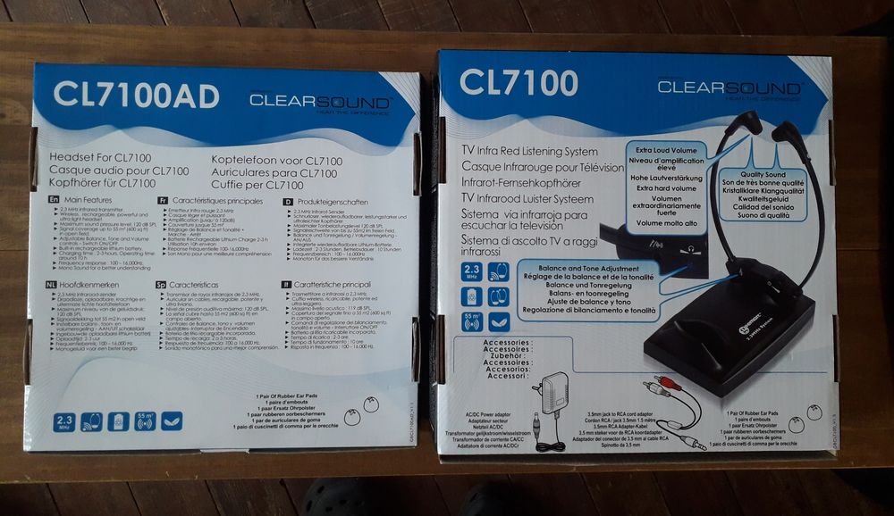 Lot casques ( neufs ) pour t&eacute;l&eacute;vision : Geemarc LC7100 Photos/Video/TV