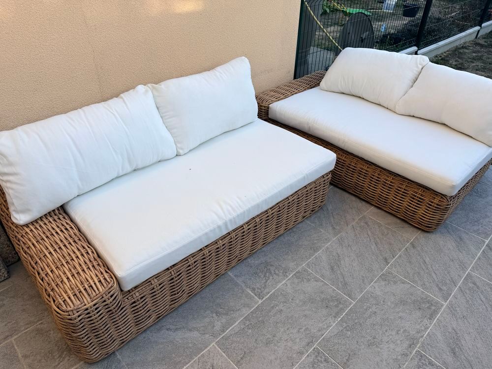 Banquette de jardin en rotin maison du monde Meubles