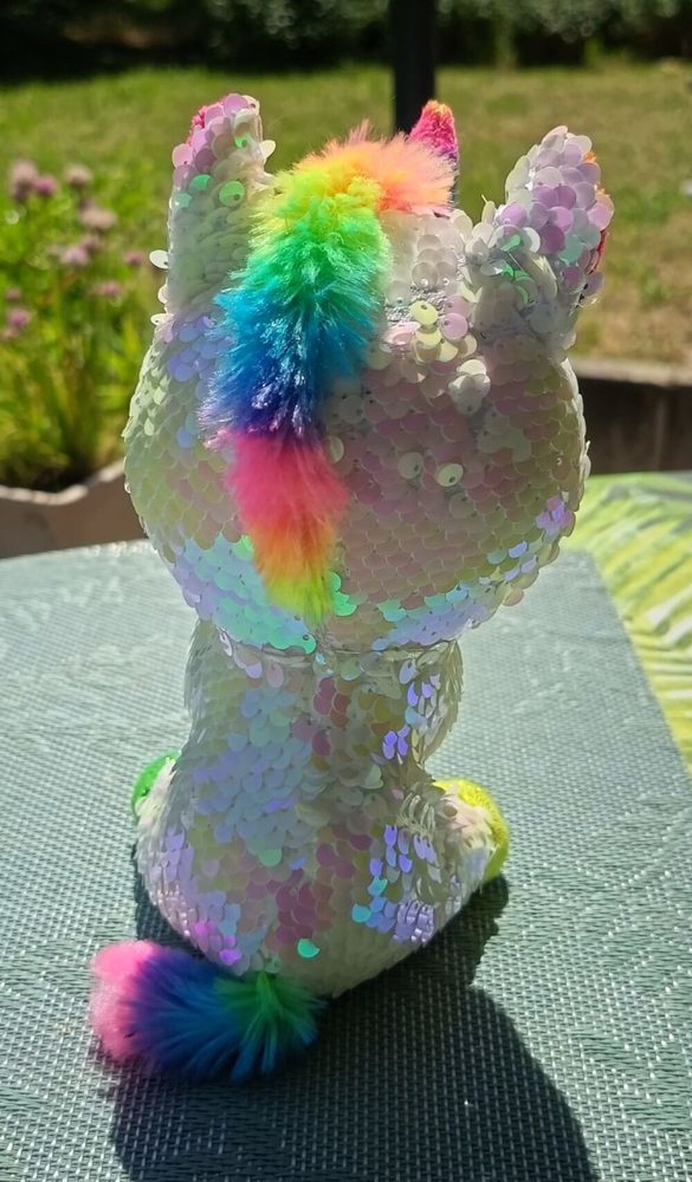 Peluche Licorne TY Fiona 16 cm Mod&egrave;le Rare Tout en Ecaille Jeux / jouets