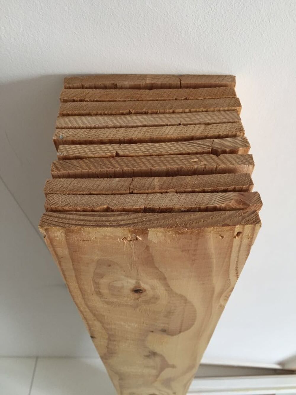 Lot de 10 lattes de bois pin du Nord 1,56 m x 12 cm Bricolage