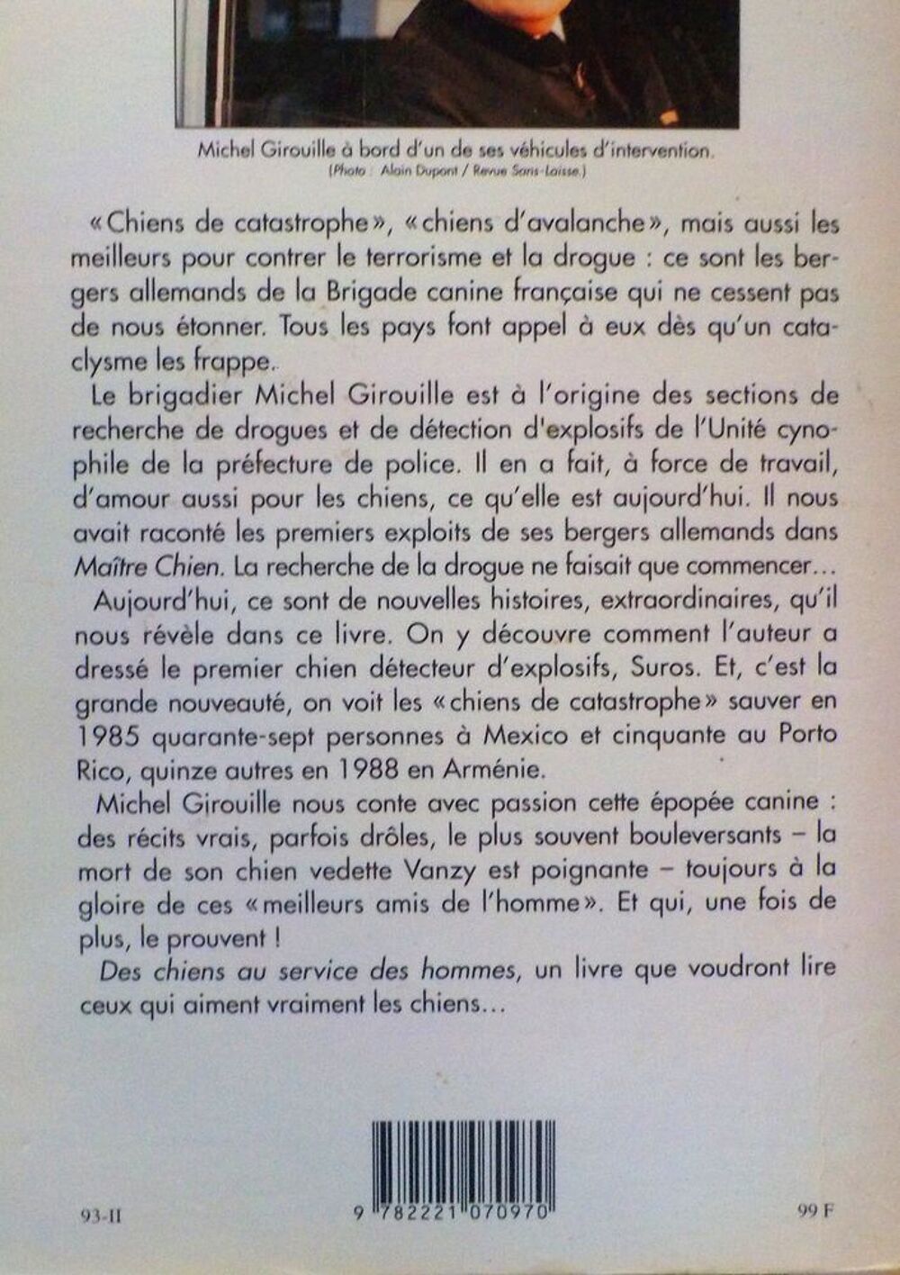DES CHIENS AU SERVICE DES HOMMES Les brigades canines Livres et BD