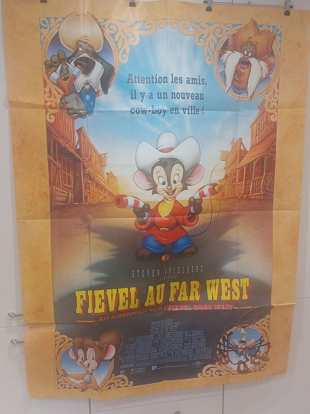 FIEVEL au far west ! Don Bluth affiche cinema animation 
affiche originale d'epoque &nbsp;!!!&nbsp; 