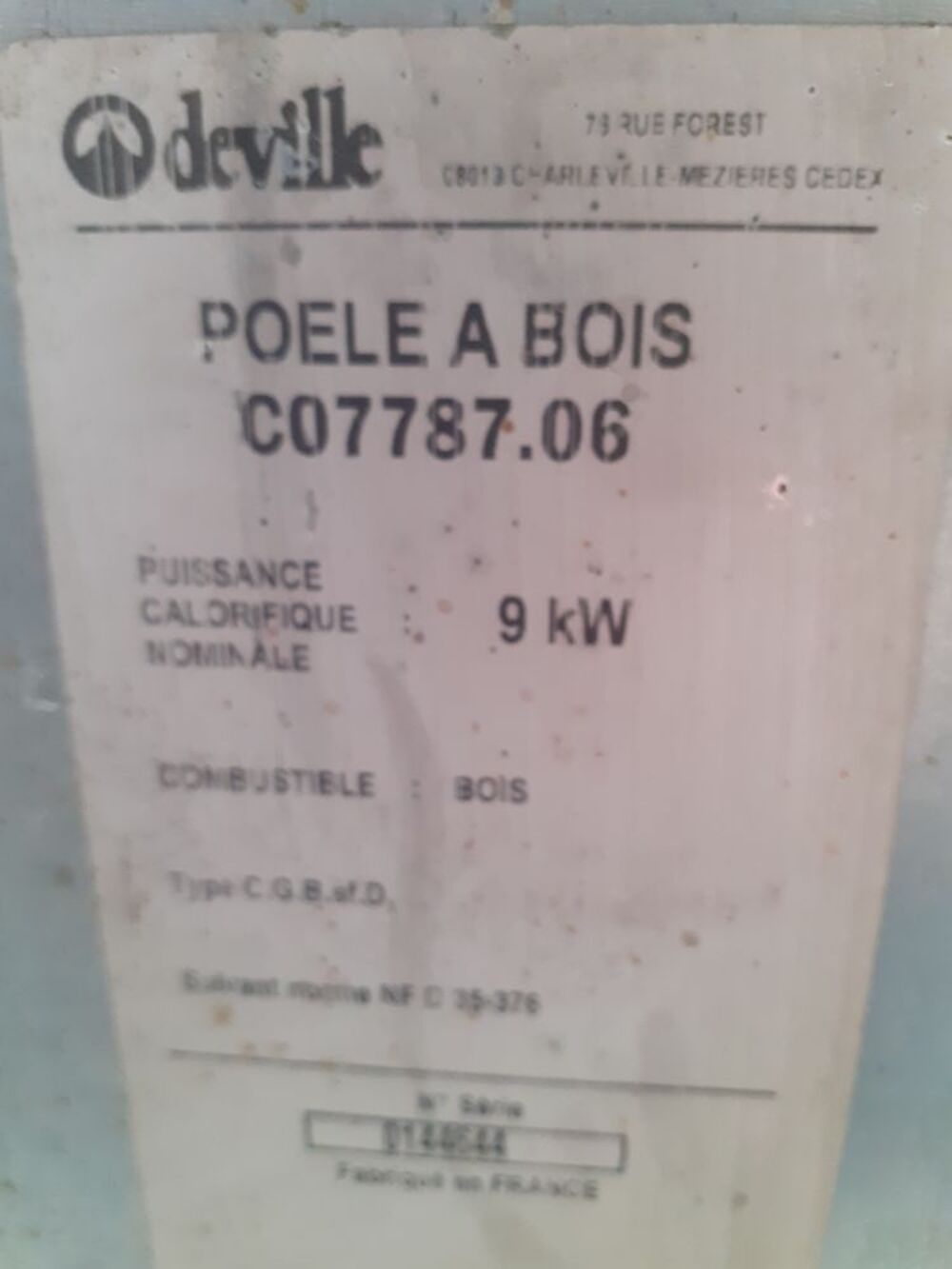 POELE A BOIS DEVILLE Bricolage