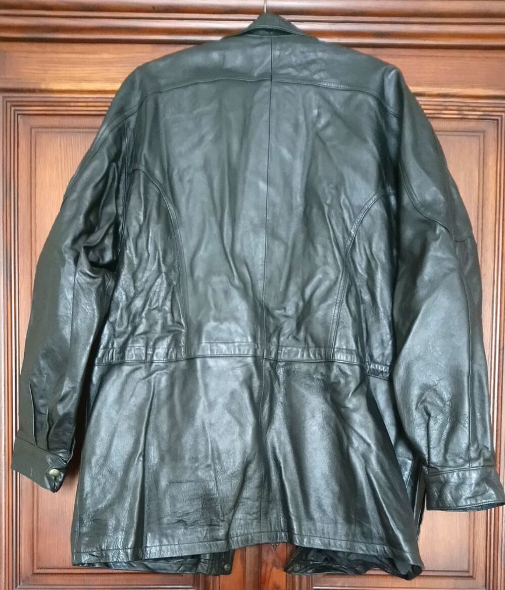 Veste Longue en Cuir Vêtements