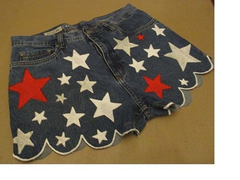SHORT EN JEANS FEMME CUSTOMISE Vêtements