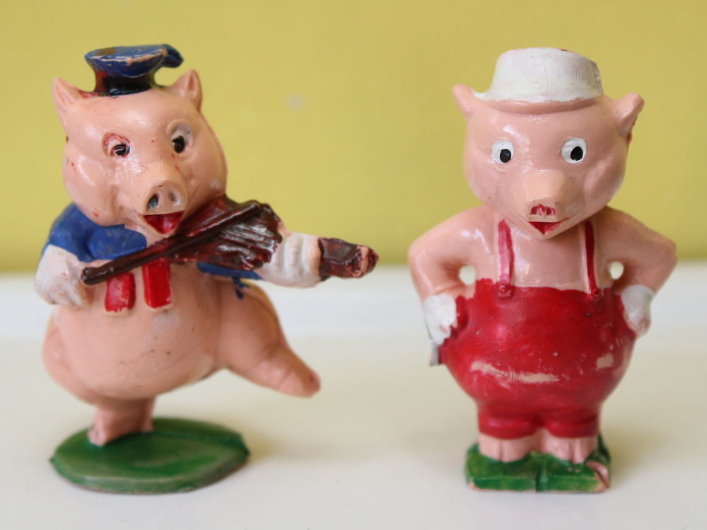 Figurines JIM vintage 60 Cochon Disney (3 petits cochons) Jeux / jouets