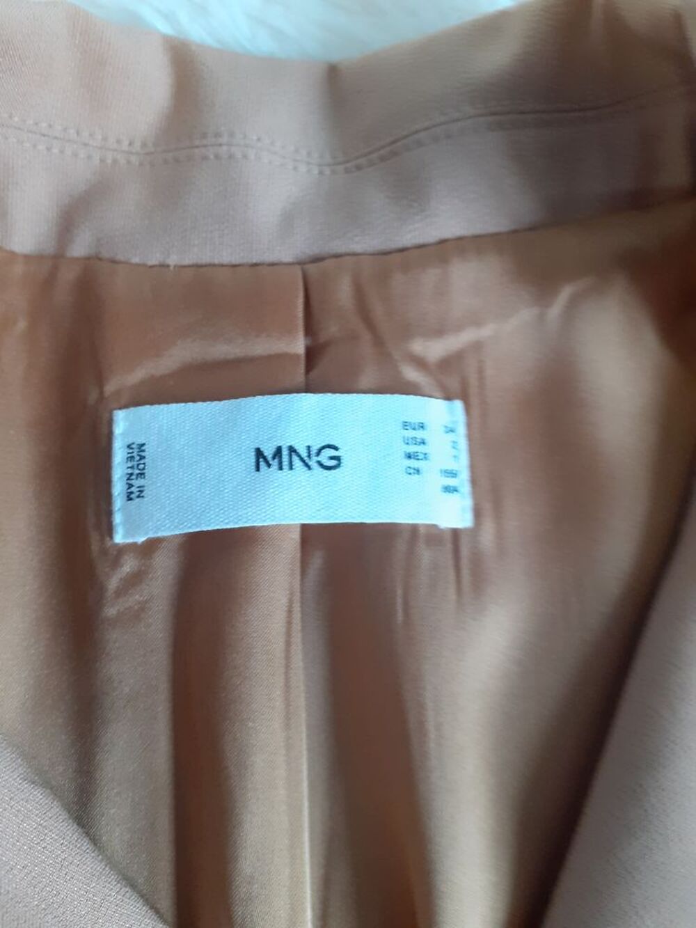 VESTE femme beige MNG taille 34 Vêtements