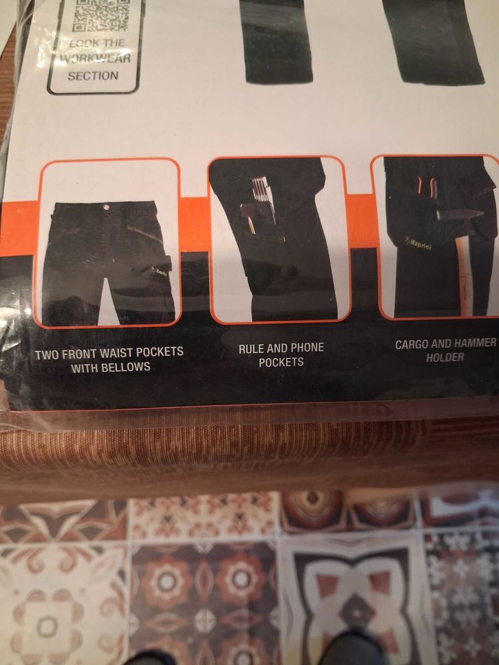 pantalon noir travail Vêtements