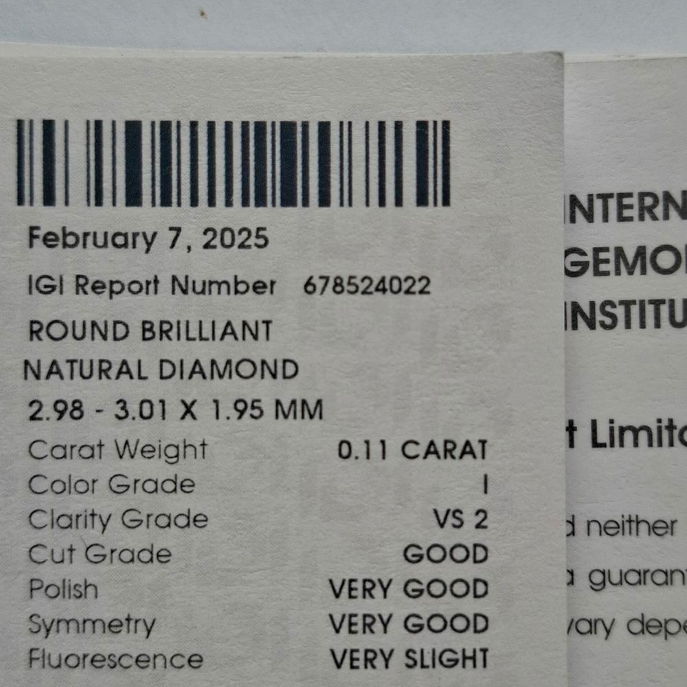Lot 2 petite Diamant avec certificat 