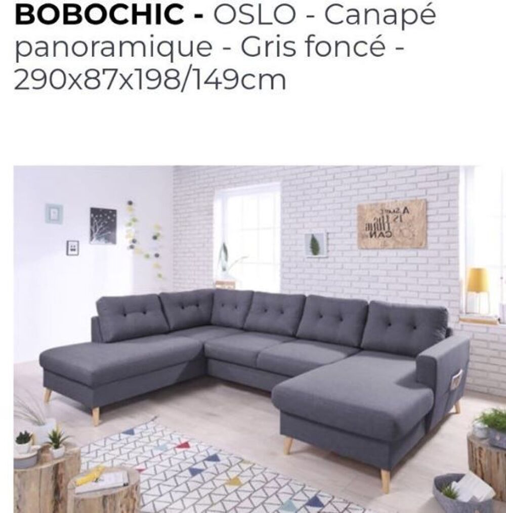 Grand canap&eacute; d'angle Bobochic 8 places ? style scandinave Meubles