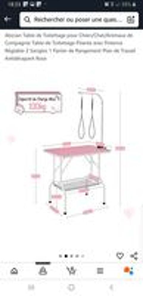   Table toilettage pliante  