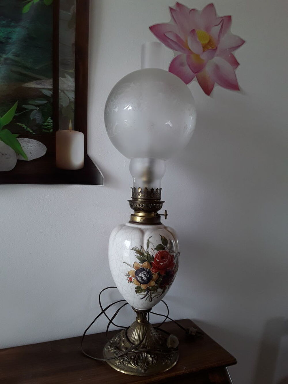 Lampe porcelaine Décoration