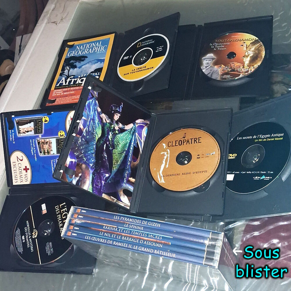 Lot 10 DVD &Eacute;gypte antique DVD et blu-ray