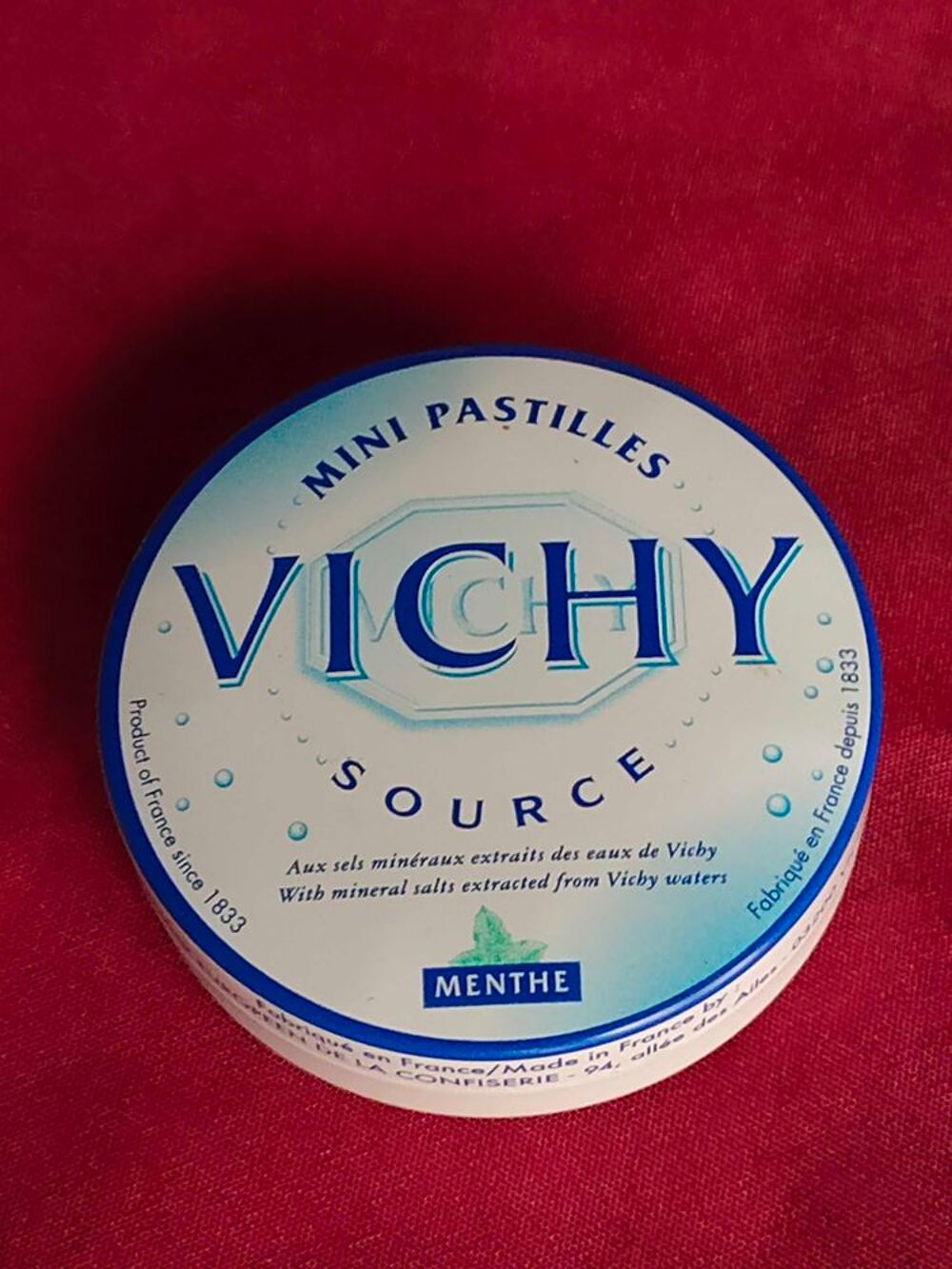 Ancienne boite mini de pastilles de vichy vide pour collectionneur (n&deg;1) 