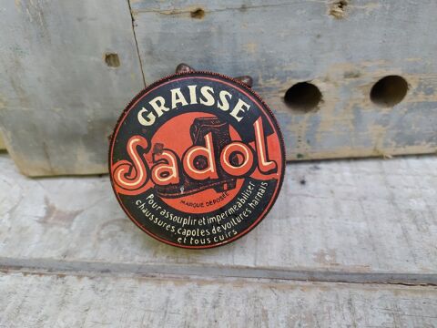 Ancienne Boite Graisse Sadol Cirage  0 Loches (37)