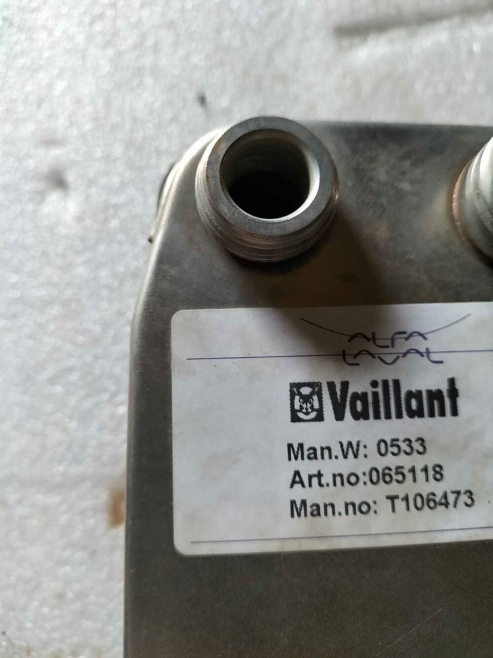 &eacute;changeur a plaque vaillant Bricolage