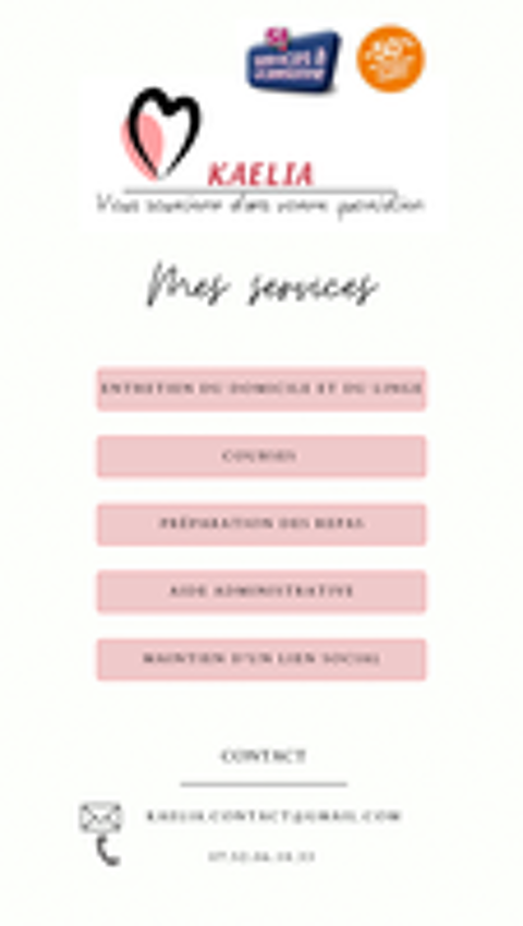   Auto entrepreneure - Aide � domicile 