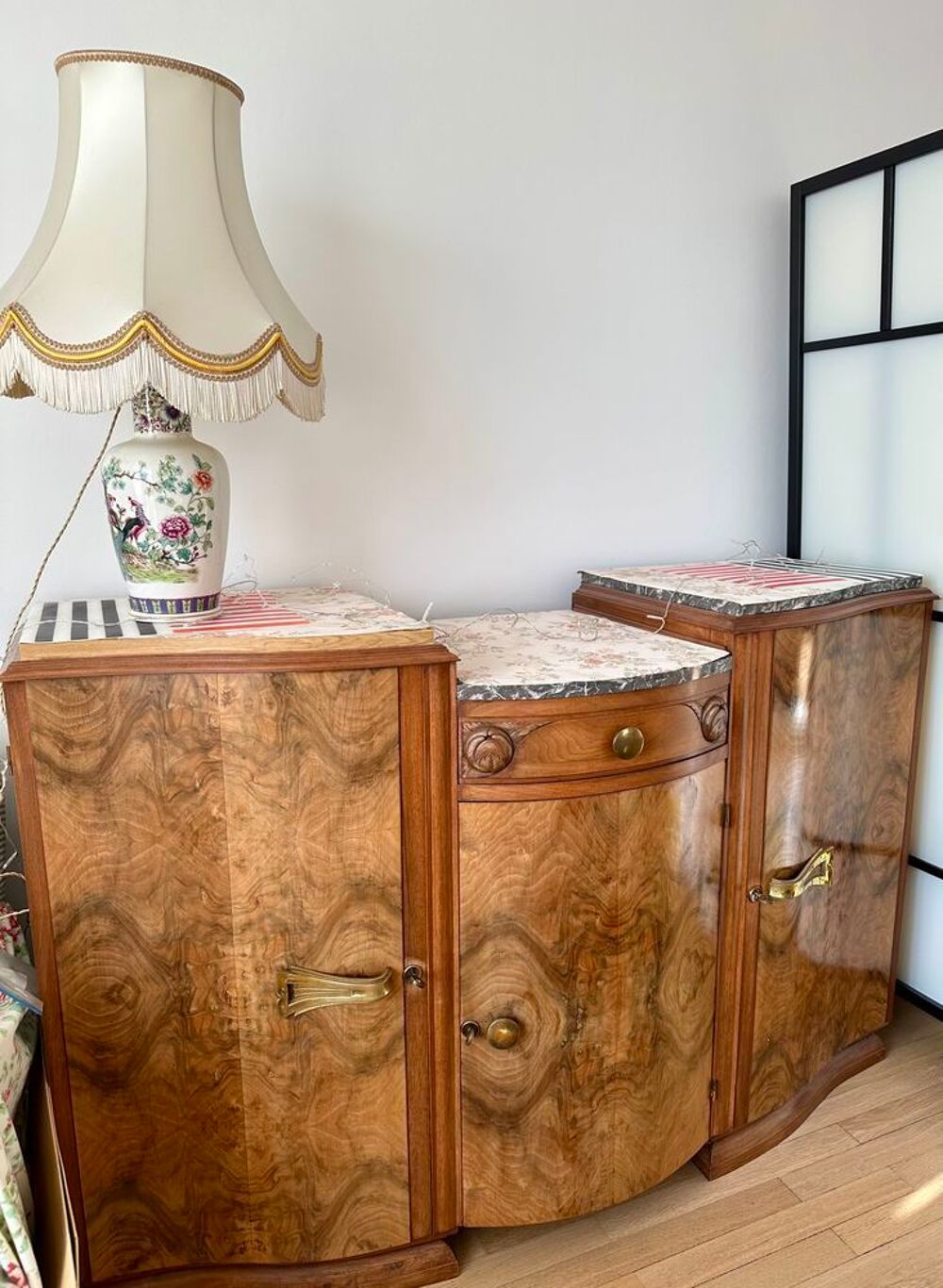 Buffet art deco noyer massif Meubles